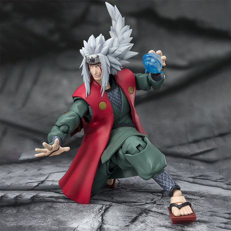 Original Bandai S.H.Figuarts SHF Anime Naruto Jiraiya SDCC Exclusive Edition Anime Action Figure Finished Model Kit Toy Gift for Kids