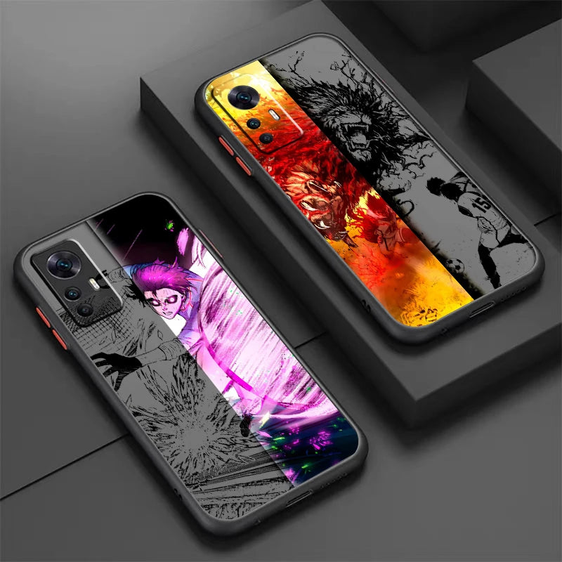 Blue Lock Frosted Anime Case – Cool Translucent Back Cover for Xiaomi Mi Series