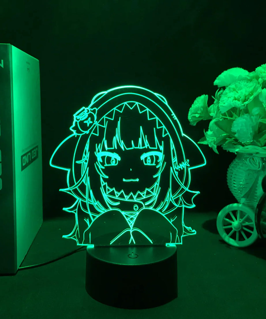Newly Genshin Impact Night Light Yae Miko Game Figures Acrylic Stand Model 3D Table Lamp Kids Git Acrylic Bedside lamp