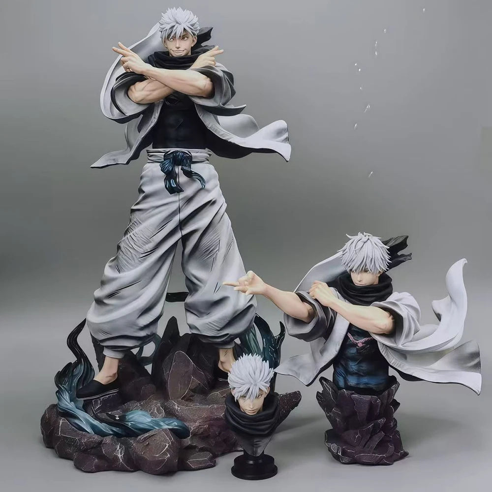 Anime Jujutsu Kaisen Gojo Satoru 36cm PVC Statue Figure – 3 Interchangeable Heads 3