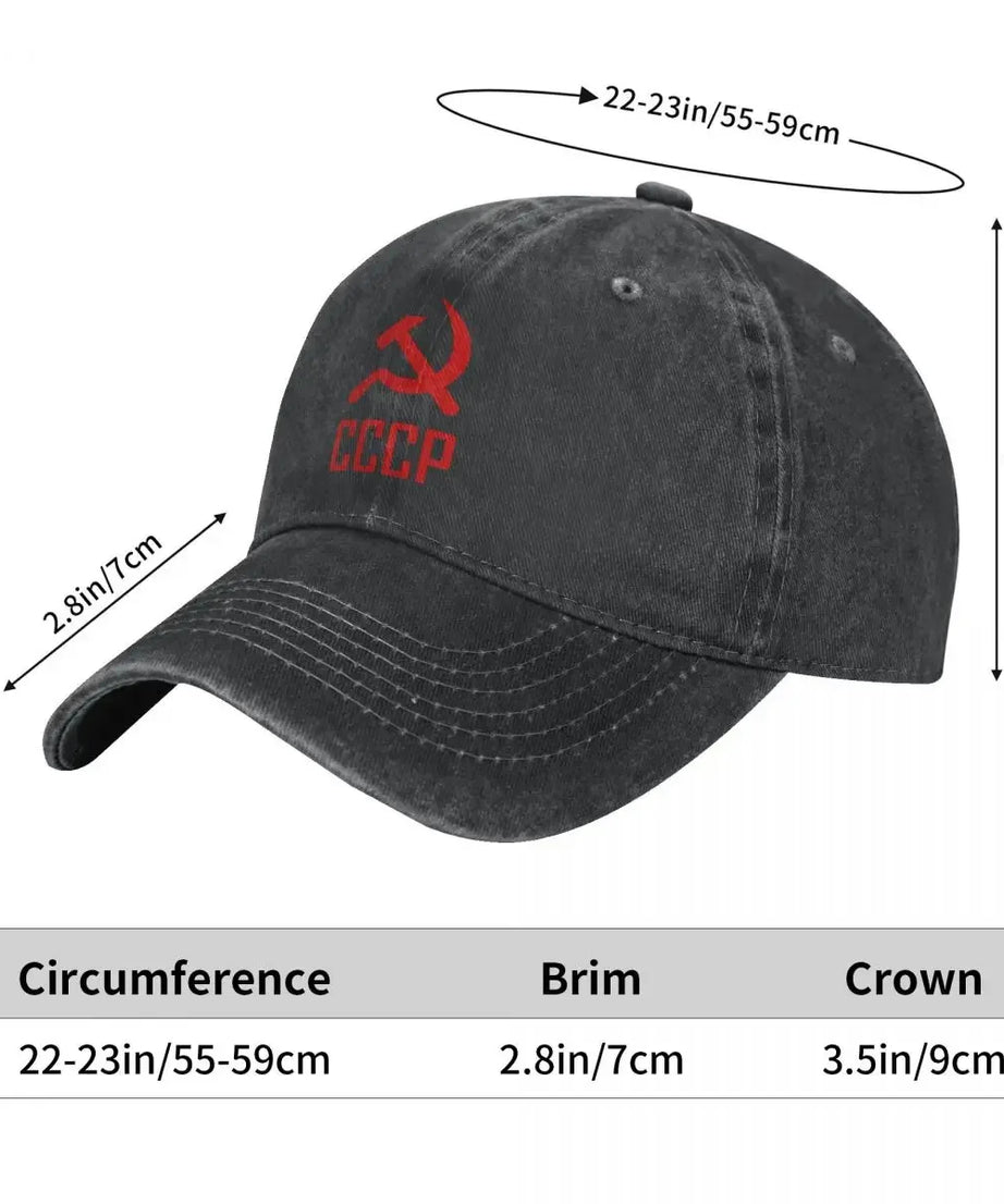 New CCCP Soviet Union Washed Cotton Baseball Cap Snapback Hats Men Women Russia Army Cap Spring Summer Casual Casquette