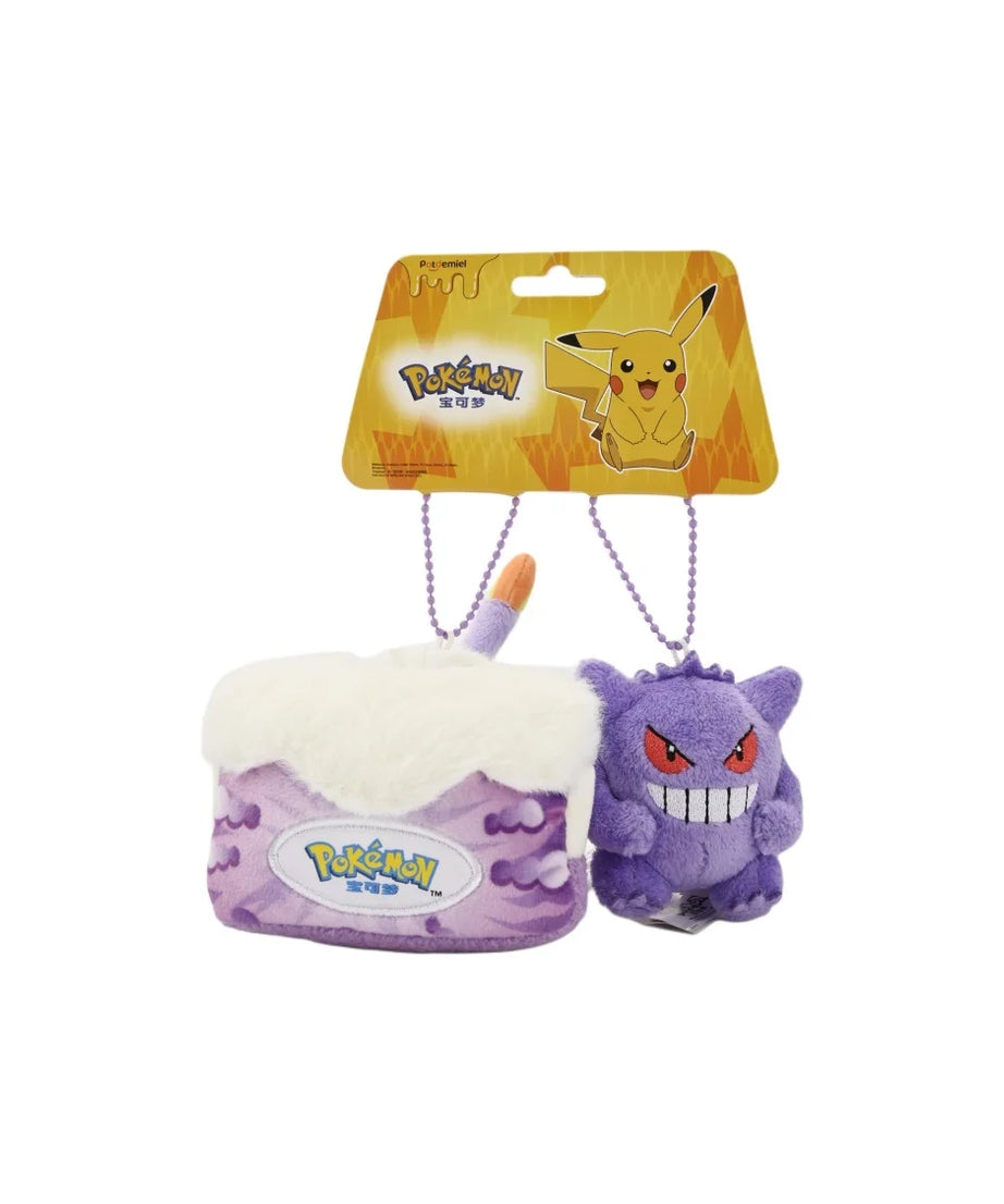 Cute Pokemon Sweet Dream Cake Series Gengar Pikachu Jigglypuff Rowlet Piplup Plush Doll Keychain Bag Pendant Toy Gift