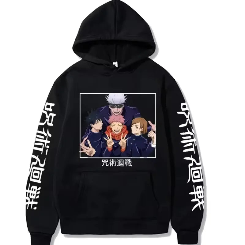 Jujutsu Kaisen Yuji Itadori Anime Graphic Hoodie – Harajuku Streetwear Pullover 8