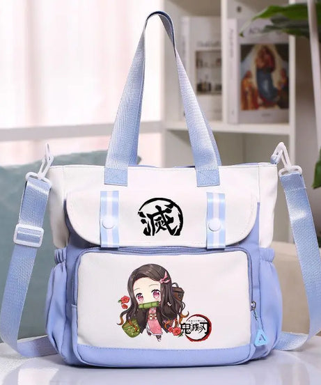 Anime Demon Slayer Kamado Tanjirou New Shoulderbag Men Women Crossbody Bags Student Fashion Large Capacity Handbag Holiday Gifts