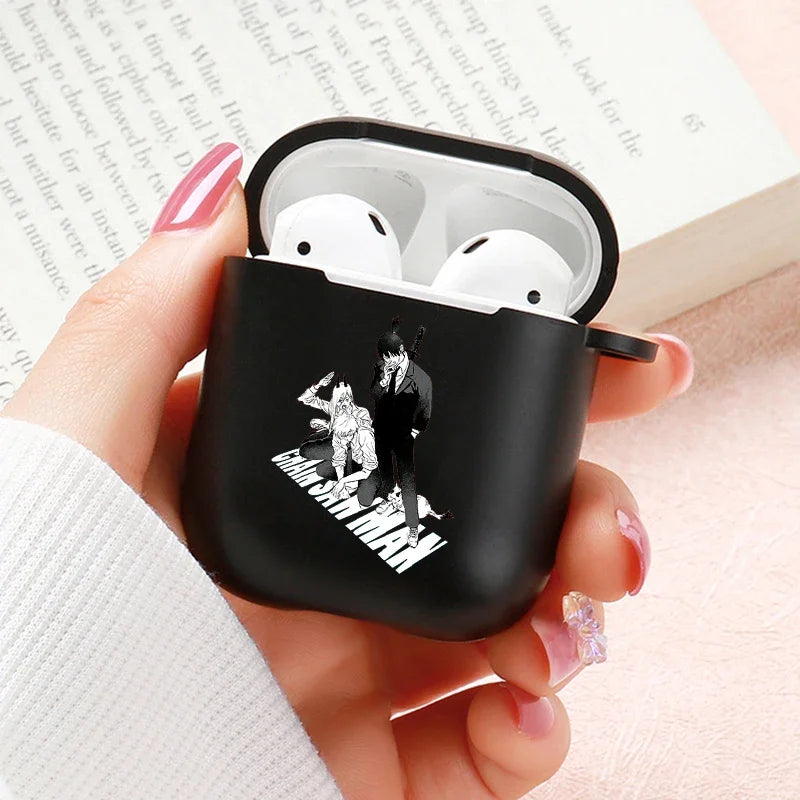 Anime Chainsaw Man Airpods Case for Apple Airpods Pro 2 1 2 3 Protective Denji Makima Aki Pochita Airpods Pro Case