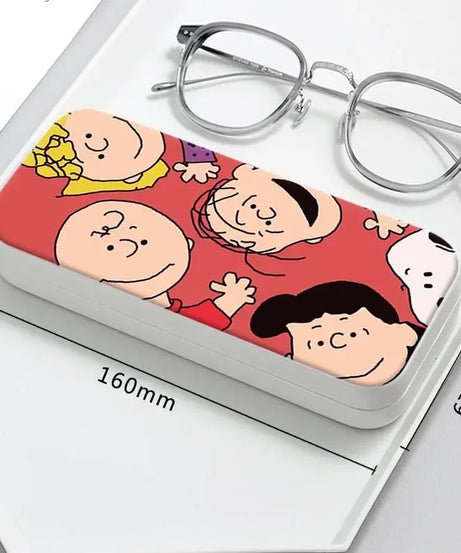 Snoopy Girl Korean Fresh Student Cute Disney Fashion Simple Anti-fall Portable Anti-Stress Folding Glasses Case