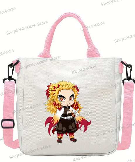 Demon Slayer Crossbody Bag – Rengoku & Tengen Graphic Print Shoulder Bag