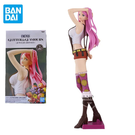 Original One Piece Anime Figure Jewelry Bonney Shiny Venus Action Figure Toys for Kids Gift Collectible Model Ornaments