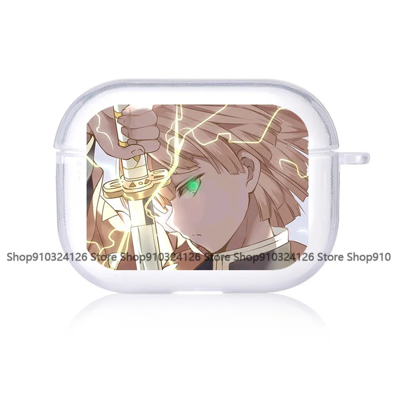 For AirPods 4 2024 Earphone Cove Anime Demon Slayer Cool Cute for Apple Airpod Pro2 Pro 1 2 3 4th Transparet Cover Fundas