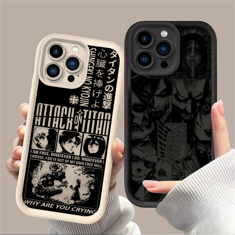 Attack on Titan Soft TPU iPhone Case – Wings of Freedom Shockproof Back Cover