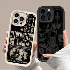 Attack on Titan Soft TPU iPhone Case – Wings of Freedom Shockproof Back Cover