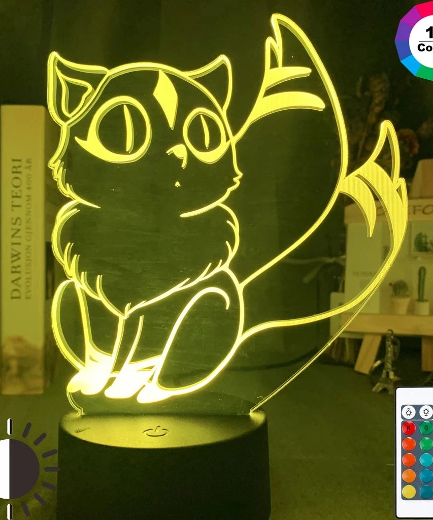 3D Led Nightlight Anime Inuyasha for Child Bedroom Decor Lighting Birthday Gift