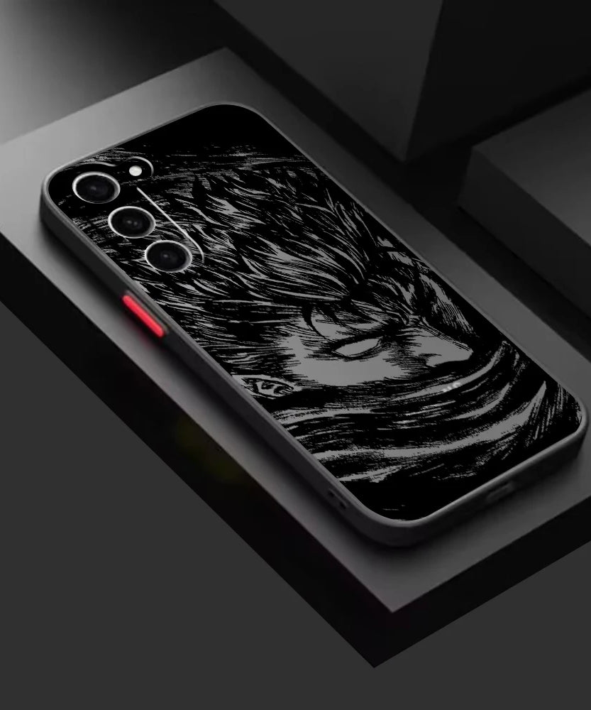 Berserk Anime Frosted Art Case – Samsung Galaxy S24–S8 Plus | Ultra | FE | 5G