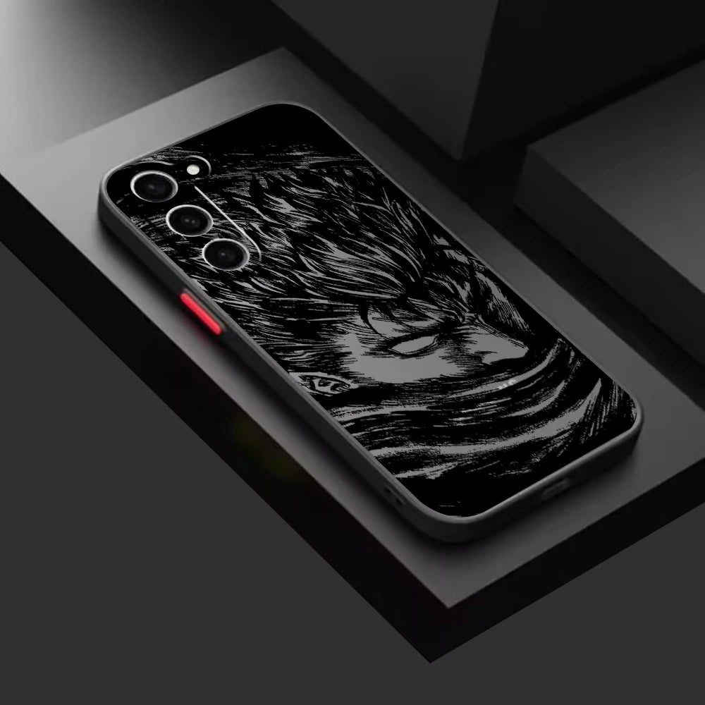 Berserk Anime Frosted Art Case – Samsung Galaxy S24–S8 Plus | Ultra | FE | 5G