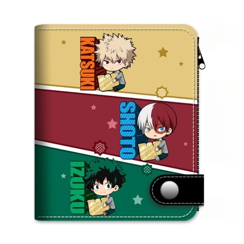 My Hero Academia Todoroki Shoto Men's Anime Wallet Midoriya Izuku PU Leather Purse