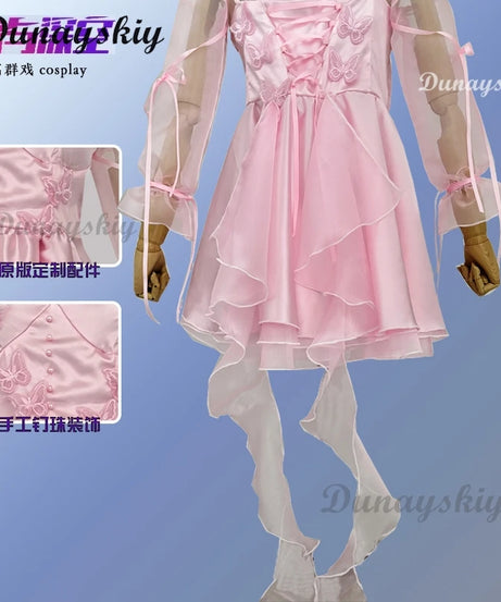 Anime Love and Deepspace Suspender Dress Wig Cosplay Xavier Zayne Rafayel Sylus Women Lolita Girl Necklace Suit Carnival Costume