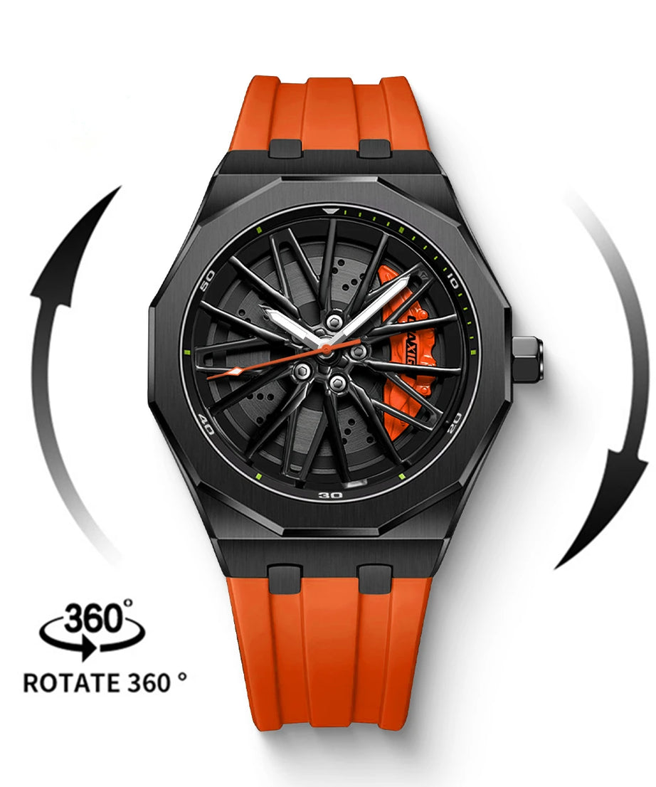 Naruto Anime - Sharingan Rotary Dial Watch – 3D Anime Quartz Waterproof Men’s Luxury Watch