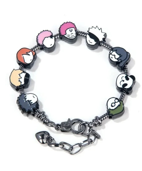 Anime Cute Metal Jujutsu Kaisen DIY Bracelet Fushiguro Megumi Yuji Pendant Detachable Bracelet Fans Cosplay Gift Jewelry