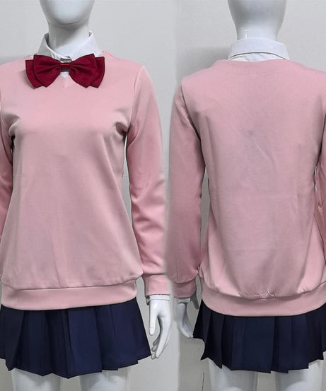 Dandadan Momo Ayase Cosplay Costume Anime Dandadan Dress Skirt School Uniform Earrings Choker Halloween Party for Girls Women