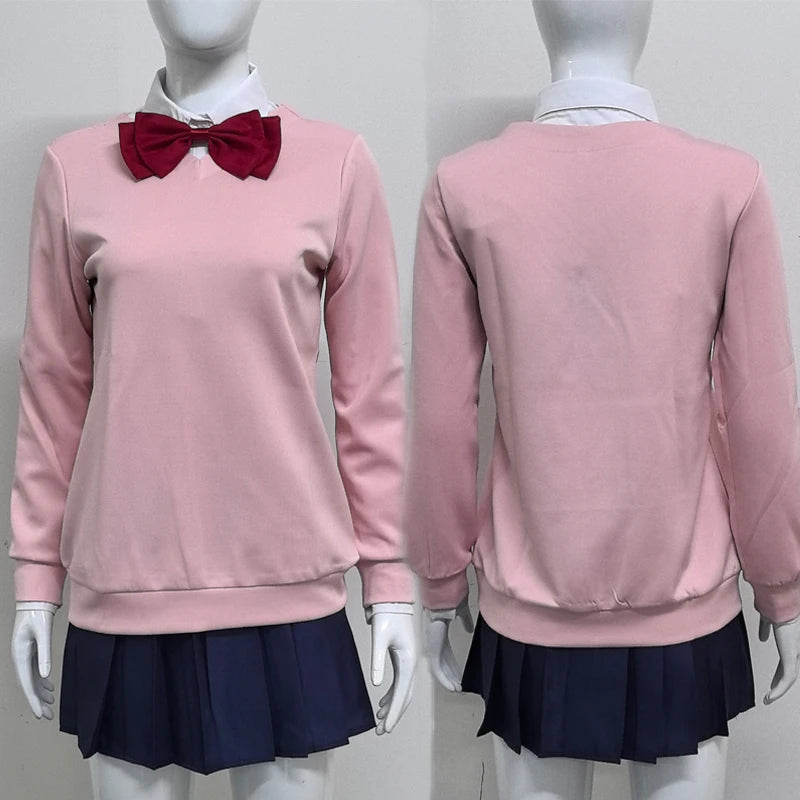 Dandadan Momo Ayase Cosplay Costume Anime Dandadan Dress Skirt School Uniform Earrings Choker Halloween Party for Girls Women