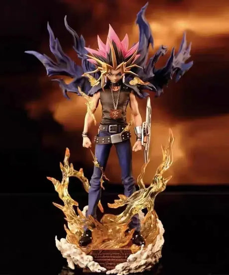 28cm Yugi Muto Figure Dark Game Dimensional Duel Monsters Action Figures Pvc Model Statue Collection Ornament Kids Toy Gifts