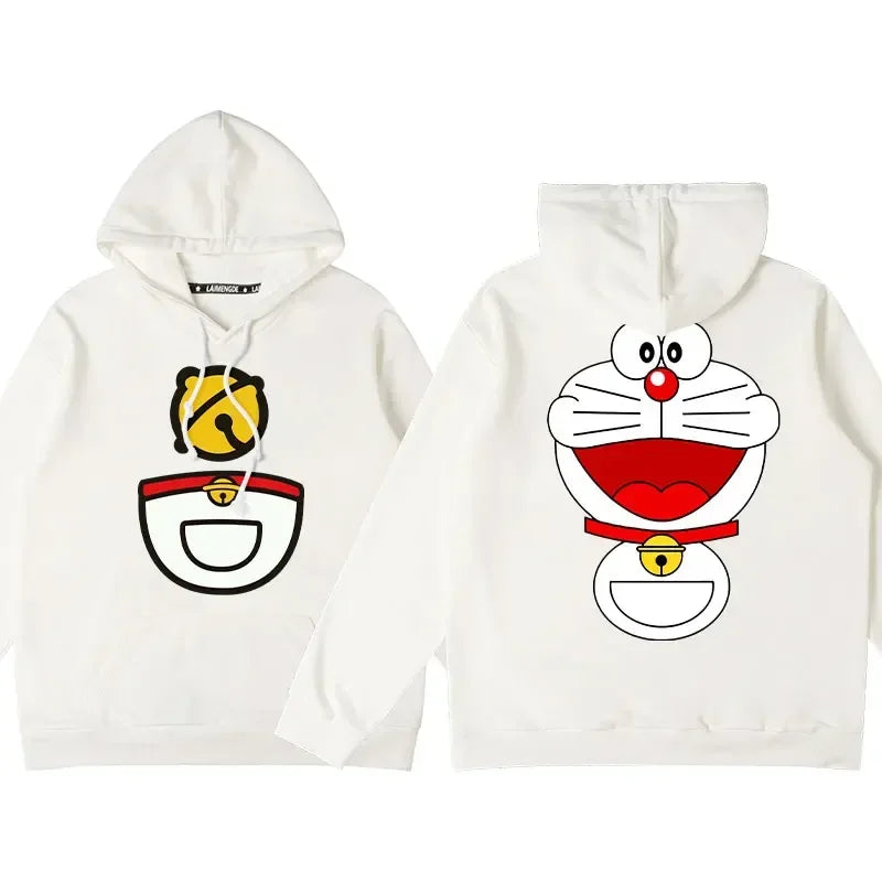 Doraemon Anime Hoodie – Cute Couple & Teen Pullover Jacket