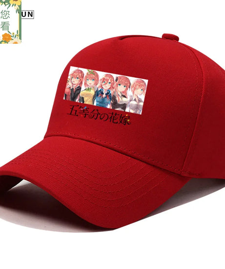 The Quintessential Quintuplets Nakano Ichika Nino Itsuki two-dimensional print hat men's and women's COS baseball cap present