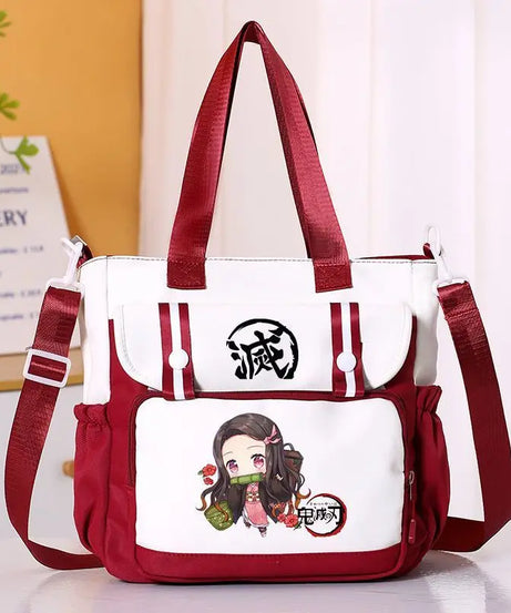 Anime Demon Slayer Kamado Tanjirou New Shoulderbag Men Women Crossbody Bags Student Fashion Large Capacity Handbag Holiday Gifts