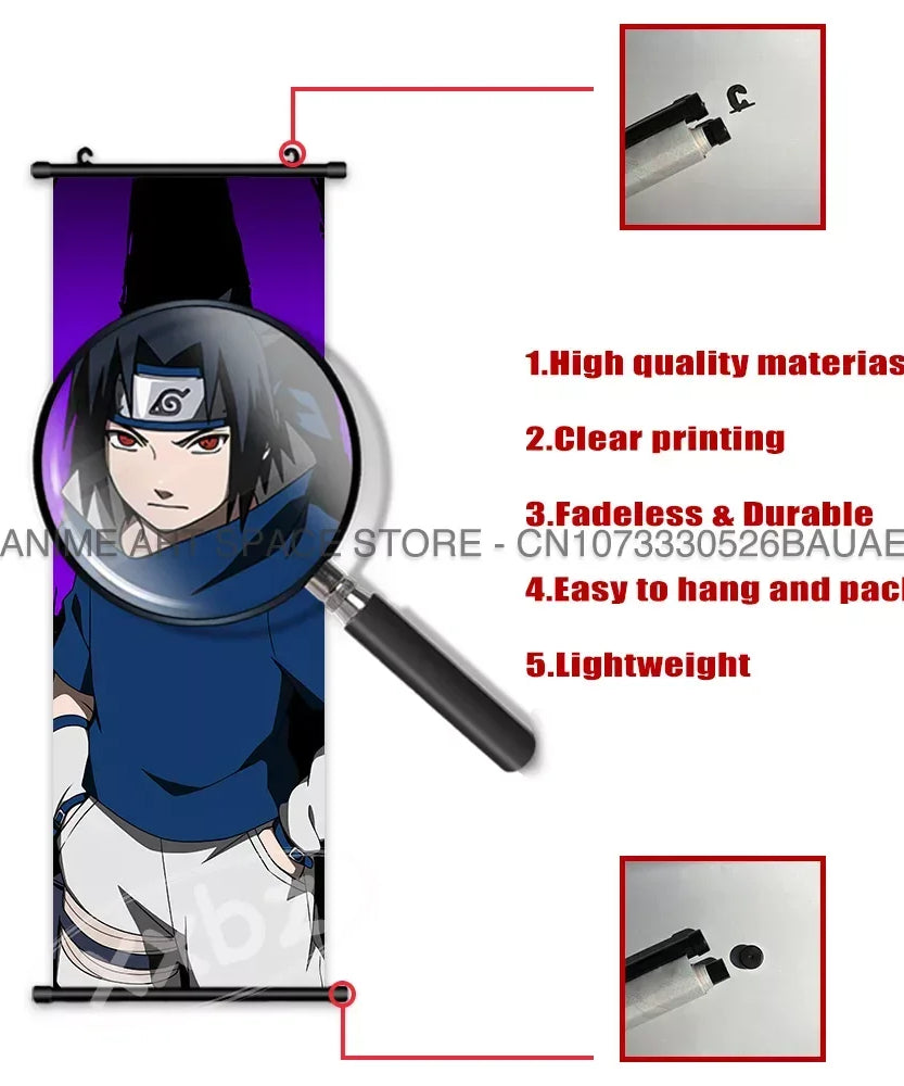 Naruto Characters Wall Scroll Decoration