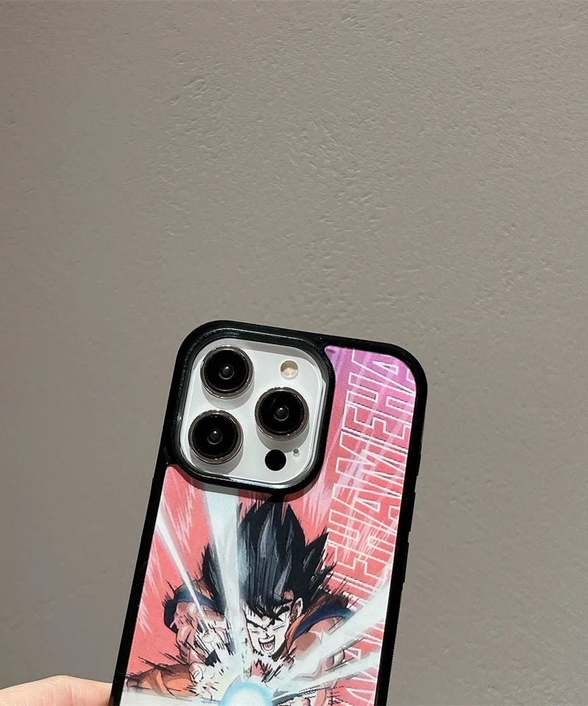 For Magsafe Magnetic Dragon Ball Phone Case For iPhone 16 15 14 13 12 17 Goku Vegeta Saiyan 3D Changing Visual Cases