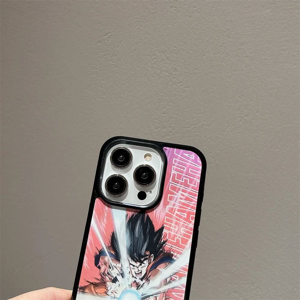 For Magsafe Magnetic Dragon Ball Phone Case For iPhone 16 15 14 13 12 17 Goku Vegeta Saiyan 3D Changing Visual Cases