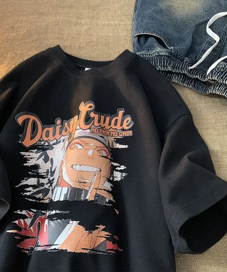 Naruto Ninja T-shirt Clothes Cartoon Print Short-sleeved Summer Tops Hip Hop Fashion Short Sleeve Top Clothes Birthday Gift New