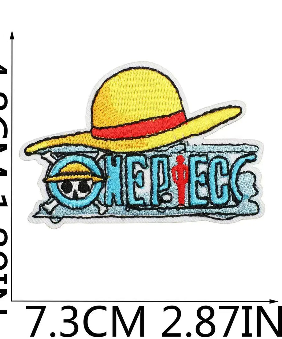 One Piece Luffy Animation Character Embroidery Ironing Cloth Sticker Fashion Clothes DIY Hole Patch Cloth Sticker