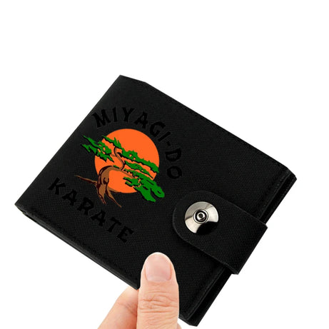 Cobra Kai Movie New Wallet Men Short Dollar Clip Zipper Men Wallets Man Card Purse Photo Holder ID Card Multifunctional Coin Bag