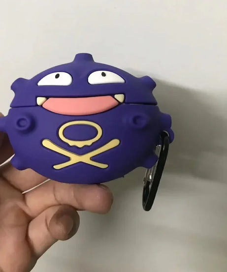 Koffing Pokémon AirPods Case – 3D Silicone Cover with Keychain for AirPods 1 2 3 & Pro