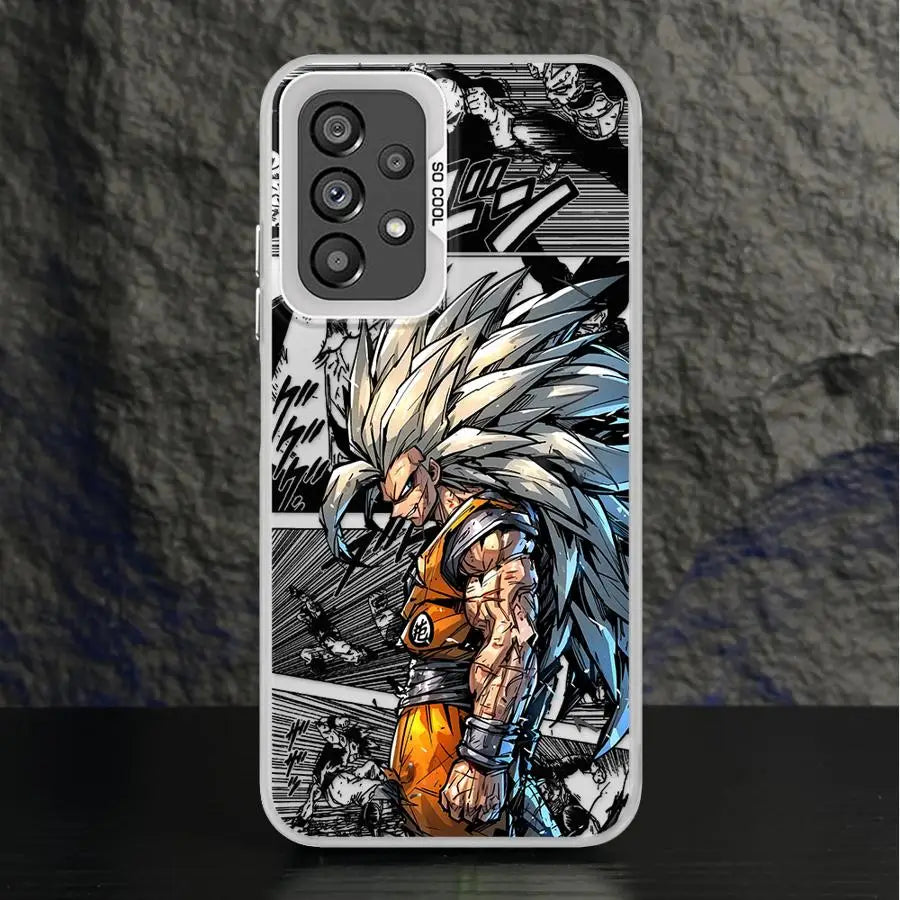 Shell Case for Samsung Galaxy A35 A26 A36 A53 A71 A72 A51 A56 A73 A55 A54 A52 Dragon Ball Son Goku Cool