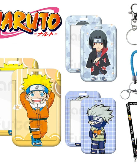Naruto Kakashi Card Holder Men and Women ID Card Holder Purse Credit CardHolder Business Card Set KeyChain Passport Holder