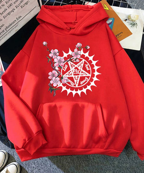Funny Anime Black Butler Sakura Print Hoodie Fashion Women Men Casual Tops Pullover Hoodies Ladies Sweatshirt