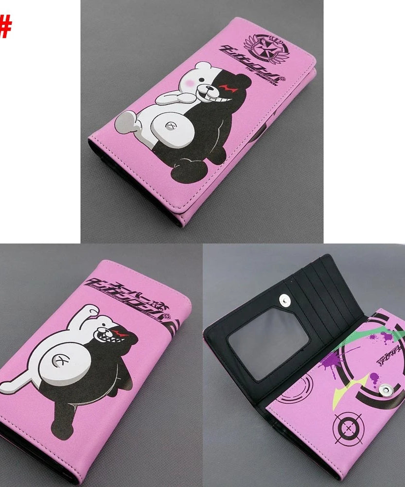 Anime Danganronpa Women Long Wallets Monokuma Men's Card Holders Purse
