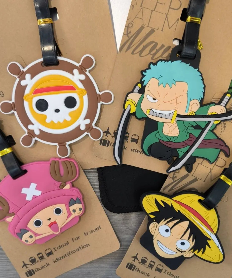 Anime One Piece Boarding Check in Hang Tag Accessories Joba Lu Fei Suolong Luggage Tag Cute Creativity