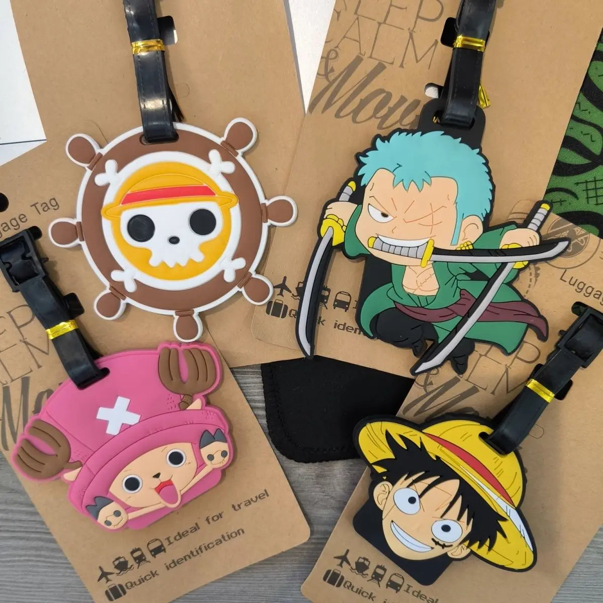 Anime One Piece Boarding Check in Hang Tag Accessories Joba Lu Fei Suolong Luggage Tag Cute Creativity