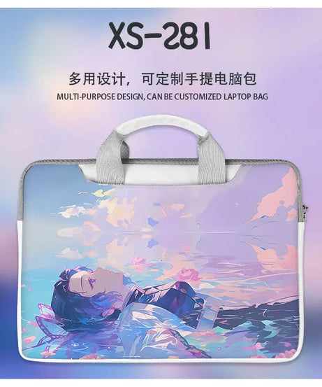 Demon Slayer Nezuko Tanjiro Notebook Laptop Bag Can Be Worn on One Shoulder As A Suitcase 12-16 Inches Anime Universal