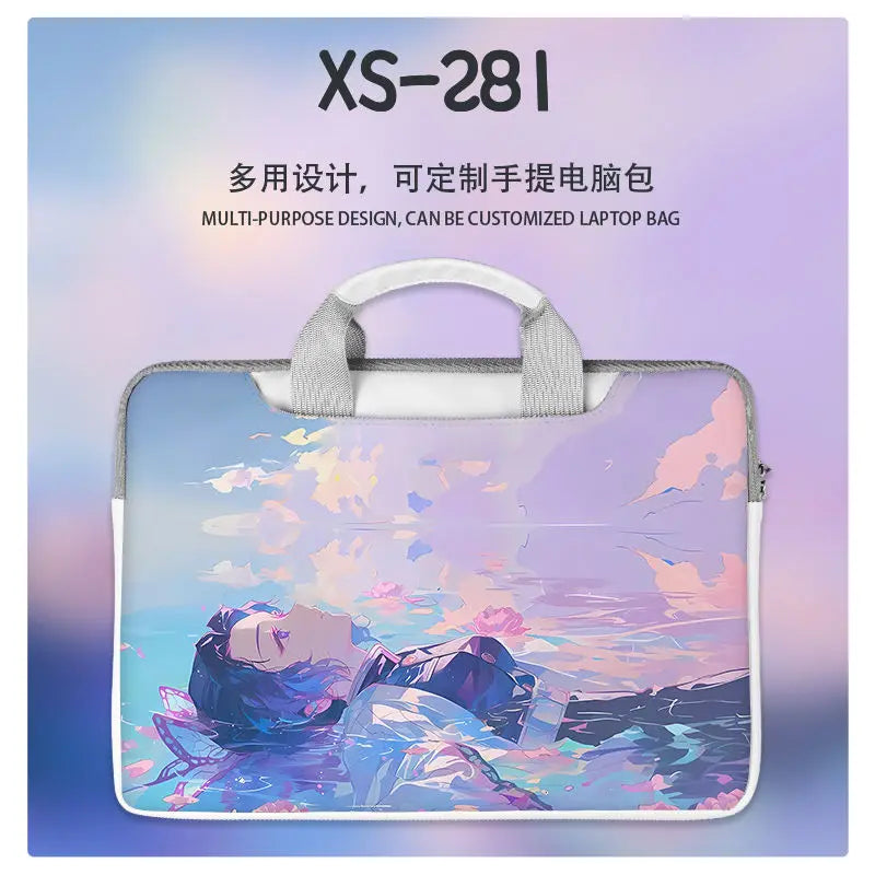 Demon Slayer Nezuko Tanjiro Notebook Laptop Bag Can Be Worn on One Shoulder As A Suitcase 12-16 Inches Anime Universal