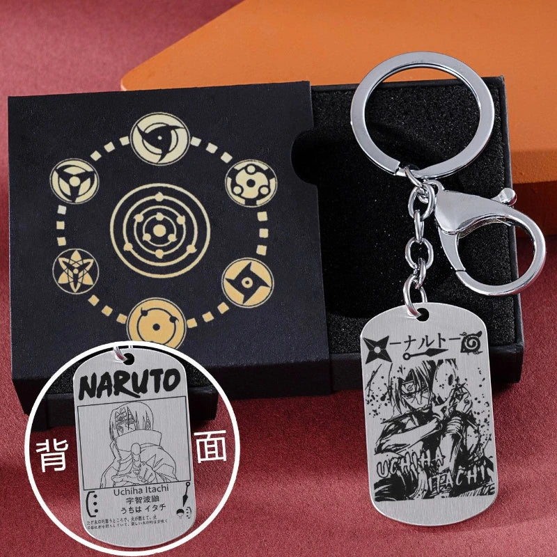 Naruto Titanium Steel Anime Keychain Pendant – Uchiha Itachi, Sasuke & Kakashi 4