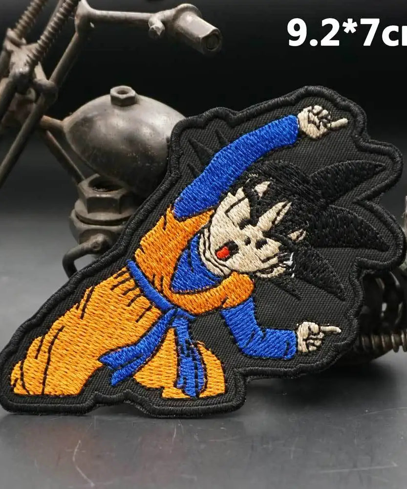 Dragon Ball Animation Peripherals Creative Kawaii Son Goku Vegeta Majin Buu Clothes Patches Embroidered Velcro Badges
