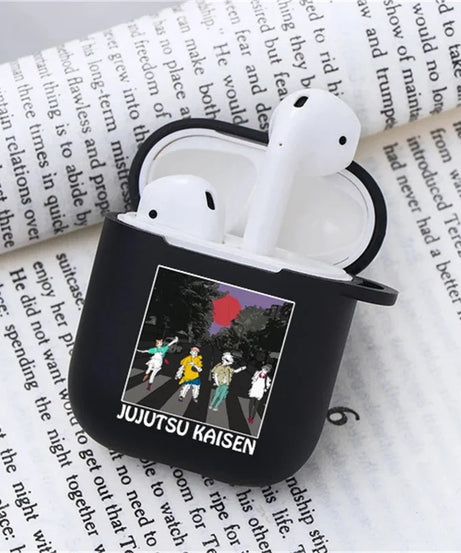 Anime Jujutsu Kaisen Case for Airpods 3 2 1 Pro Silicone Bluetooth Headphone Cover Gojo Satoru Air Pod Earphone Box Black Coque