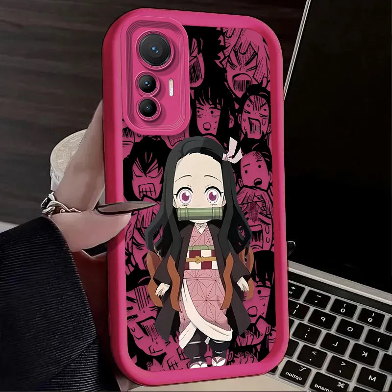 Cute Anime Demon Slayer Case For Xiaomi Poco C65 X7 X6 F6 F5 X5 X3 NFC F3 M6 Pro 4G Mi 13 12 11 Lite 5G 14 13T 12T 11T 14T Pro