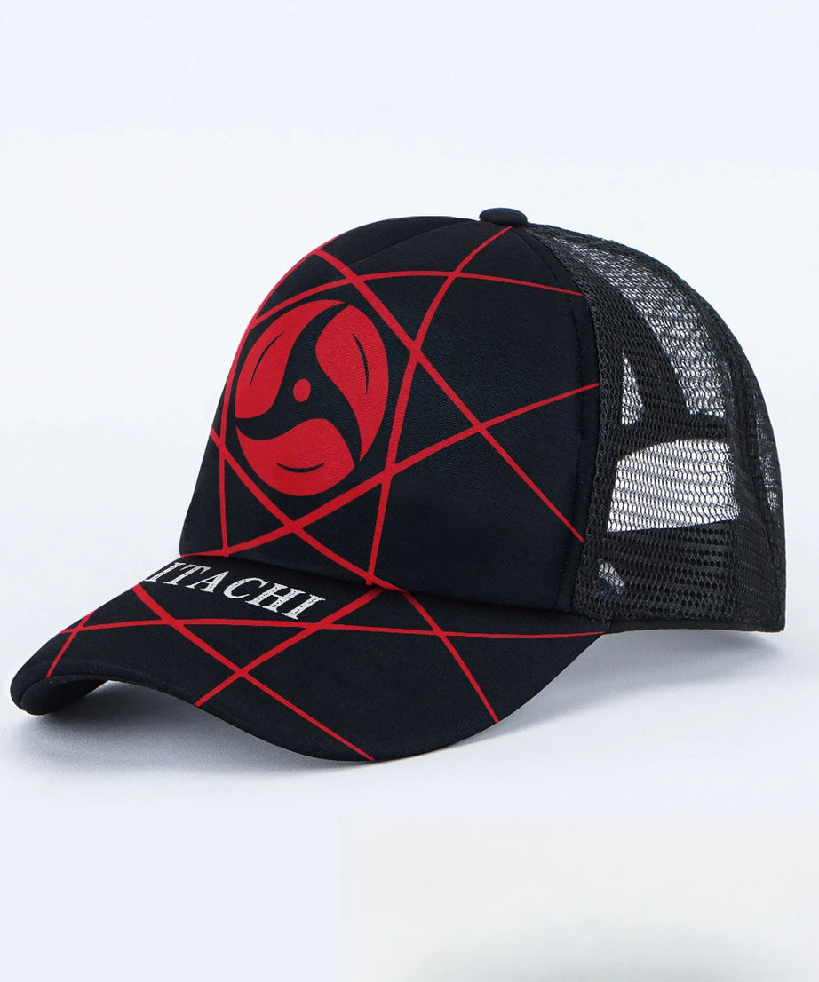 Anime Naruto Shippuden Baseball Cap Summer Beach Sun Hat Uchiha Itachi Sharingan Eye Cosplay Adjustable Sport Cap
