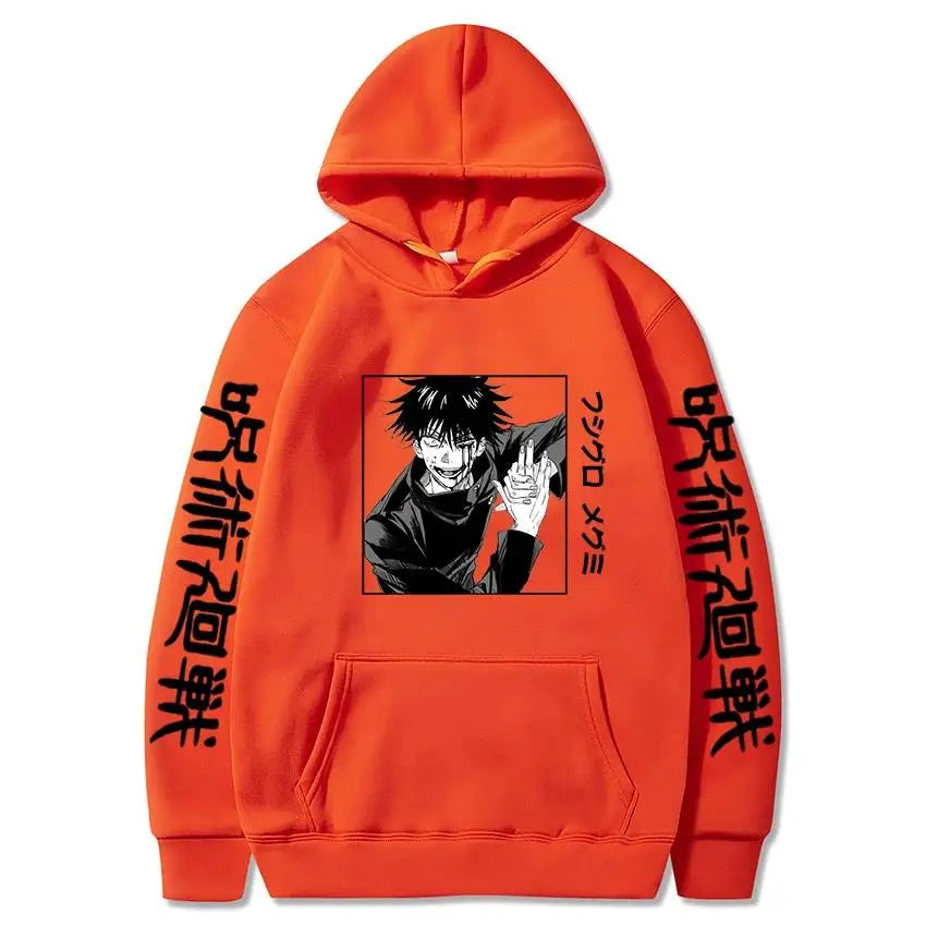 Anime Jujutsu Kaisen Fushiguro Megumi Hoodie – Unisex Graphic Harajuku Sweatshirt 3
