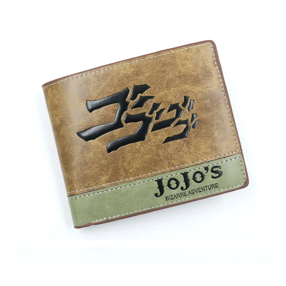 JoJo’s Bizarre Adventure Wallet – Jotaro Kujo Khaki Bifold & Coin Purse